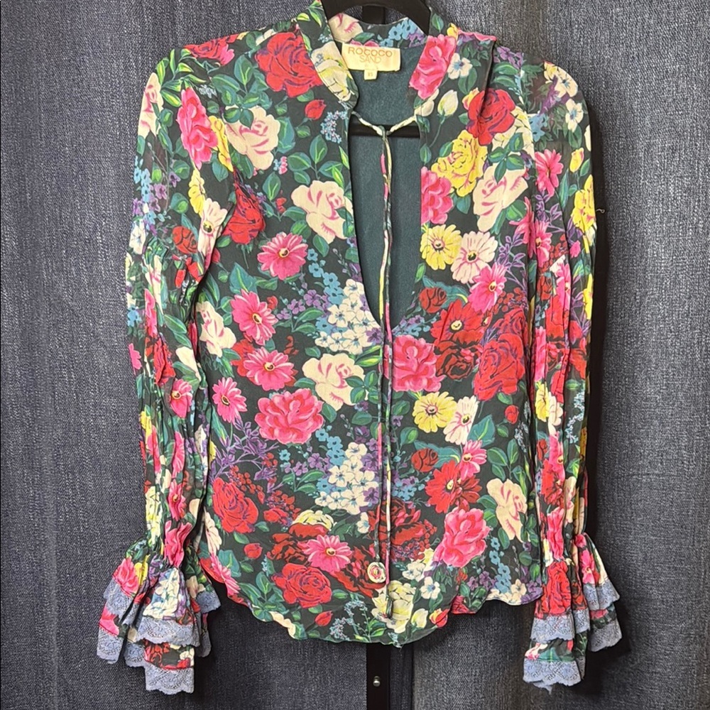 Rococo Sand Floral Tallia Blouse Size XS